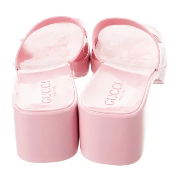 Gucci Pink Slide Sandals